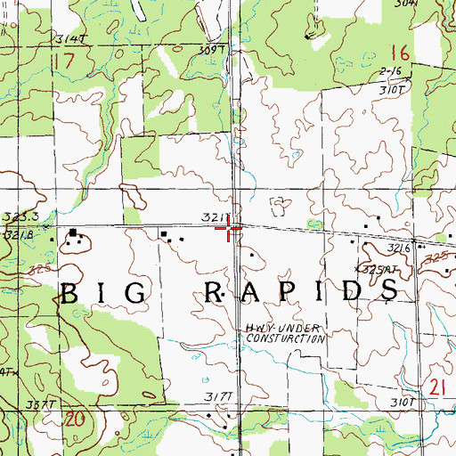 Topographic Map of Cobb School, MI