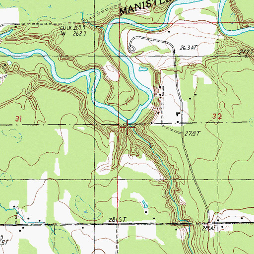 Topographic Map of Cole Creek, MI
