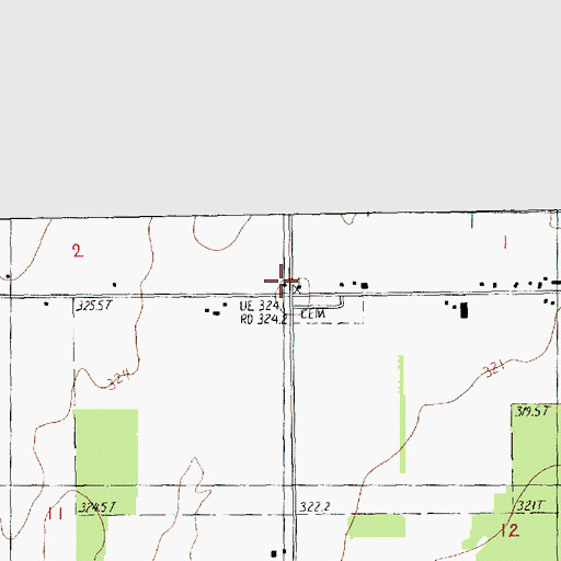 Topographic Map of Cornell School, MI