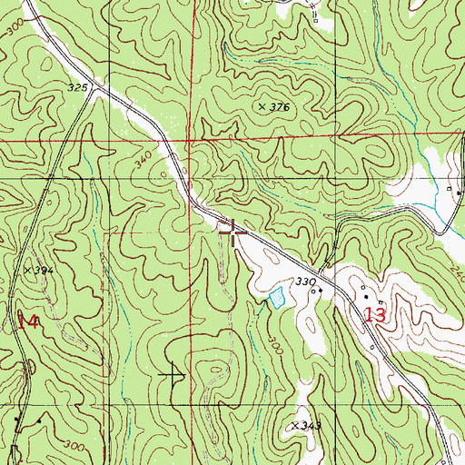Topographic Map of Union Chapel (historical), AL