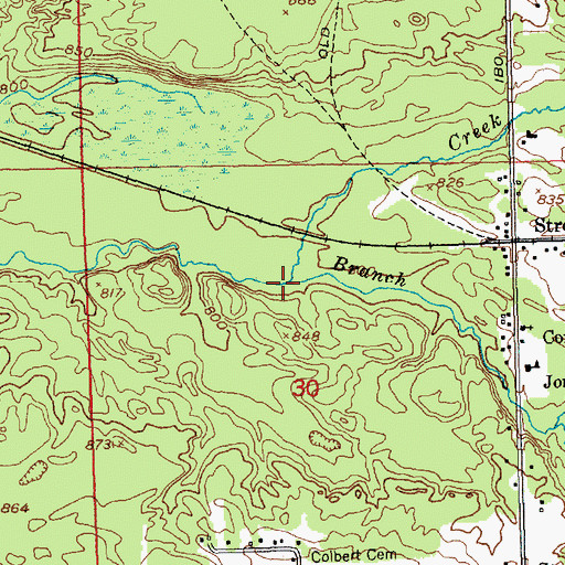Topographic Map of Creek Number Eight, MI
