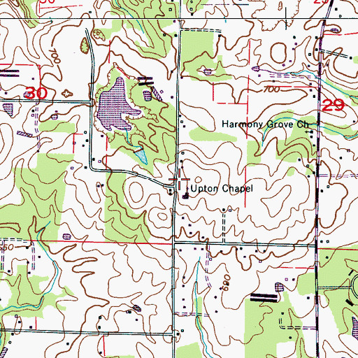 Topographic Map of Liberty School (historical), AL