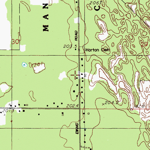 Topographic Map of Dalson School, MI