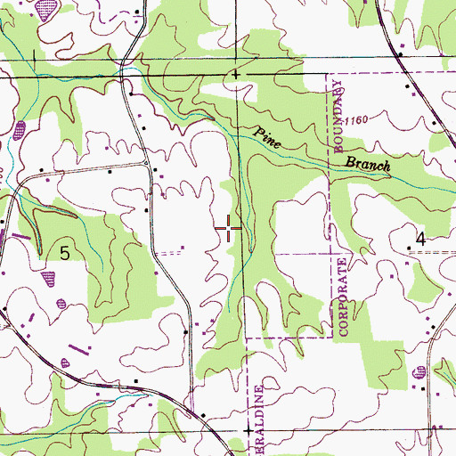 Topographic Map of McKendree Cemetery, AL