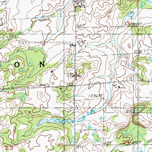 Topographic Map of Davenport School, MI