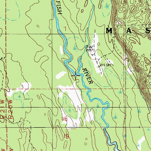 Topographic Map of Davies Creek, MI