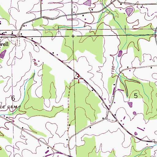 Topographic Map of McKinley Chapel, AL