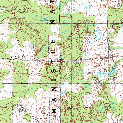 Topographic Map of Davis School, MI