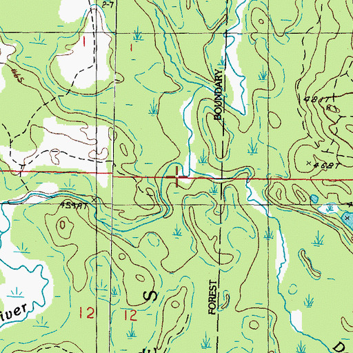 Topographic Map of Dead Stream, MI