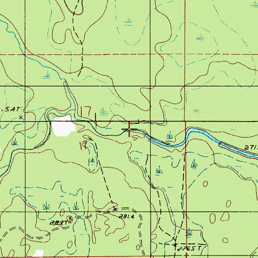 Topographic Map of Deadhorse Creek, MI