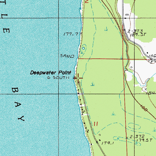 Topographic Map of Deepwater Point, MI