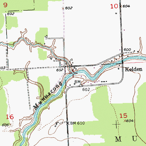 Topographic Map of Demoreux Creek, MI