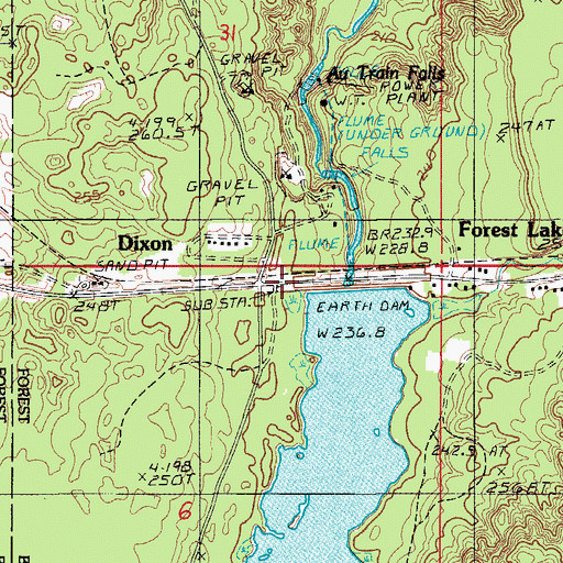 Topographic Map of Dixon, MI