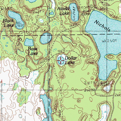 Topographic Map of Dollar Lake, MI