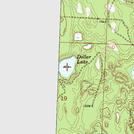Topographic Map of Dollar Lake, MI