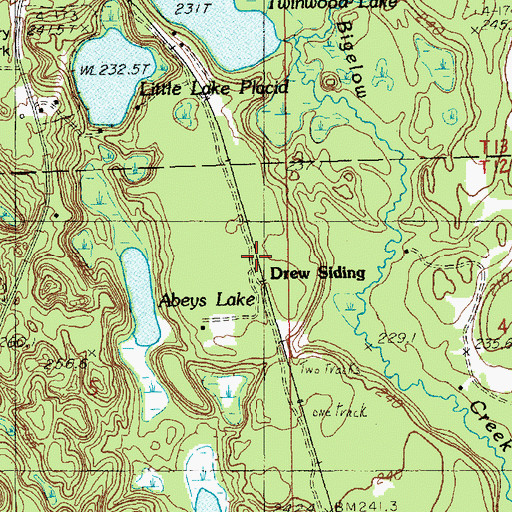 Topographic Map of Drew Siding, MI