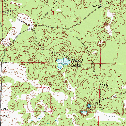 Topographic Map of Dutch Lake, MI