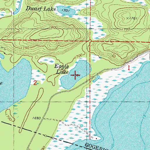 Topographic Map of Eagle Lake, MI