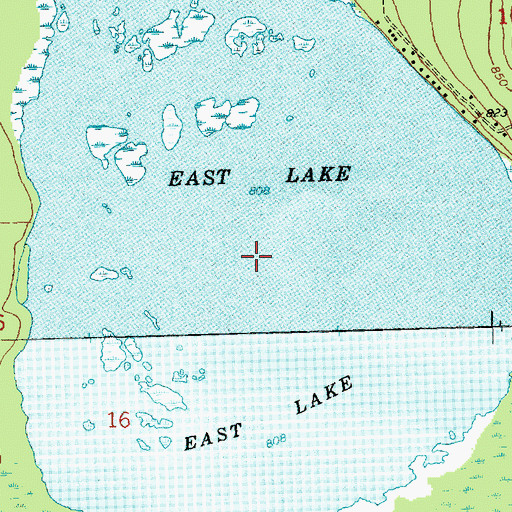 Topographic Map of East Lake, MI