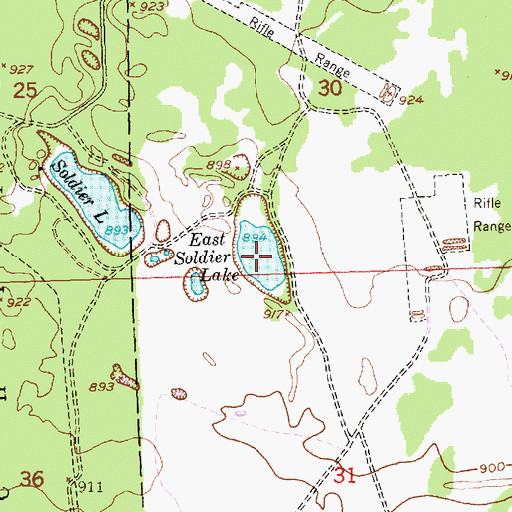 Topographic Map of East Soldier Lake, MI