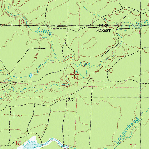 Topographic Map of Elm Creek, MI