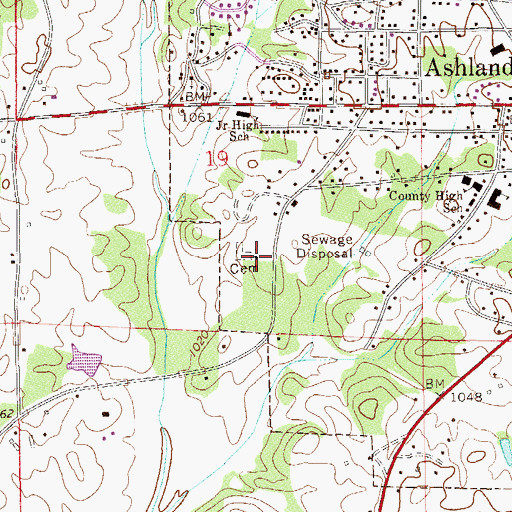 Topographic Map of Bethel Baptist Church, AL