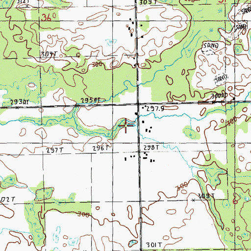 Topographic Map of Ewing Creek, MI