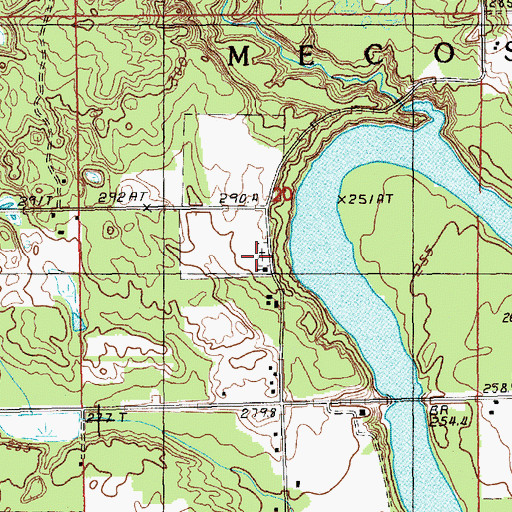 Topographic Map of Fairview Cemetery, MI