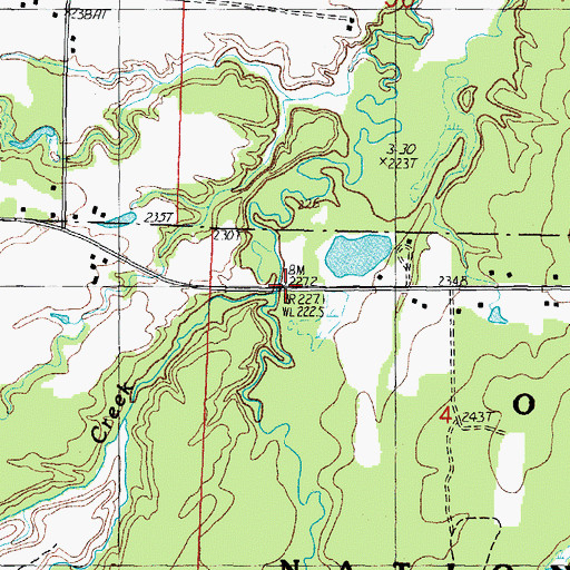 Topographic Map of Farce Creek, MI