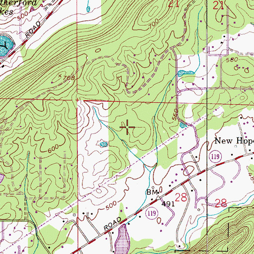 Topographic Map of Benview School (historical), AL