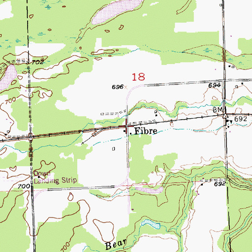 Topographic Map of Fibre, MI
