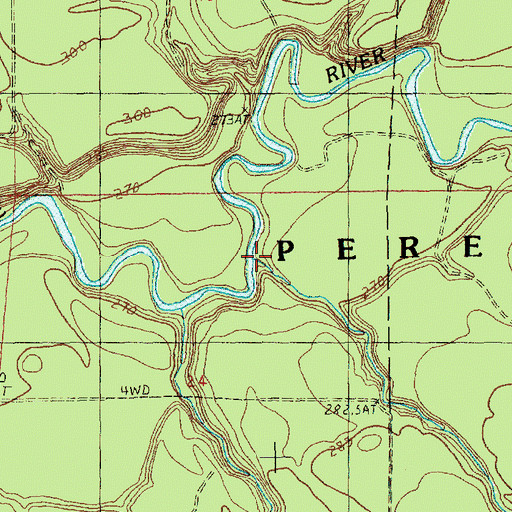 Topographic Map of Filer Creek, MI