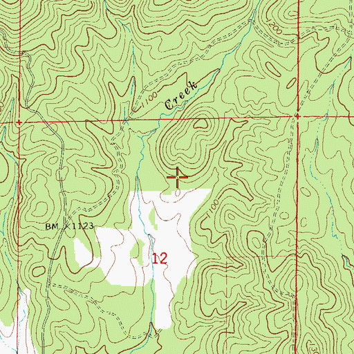 Topographic Map of Center Hill School (historical), AL