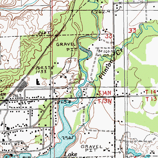Topographic Map of Flinton Creek, MI