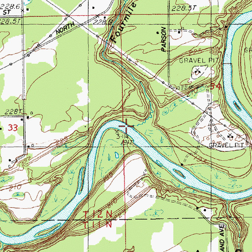 Topographic Map of Fourmile Creek, MI