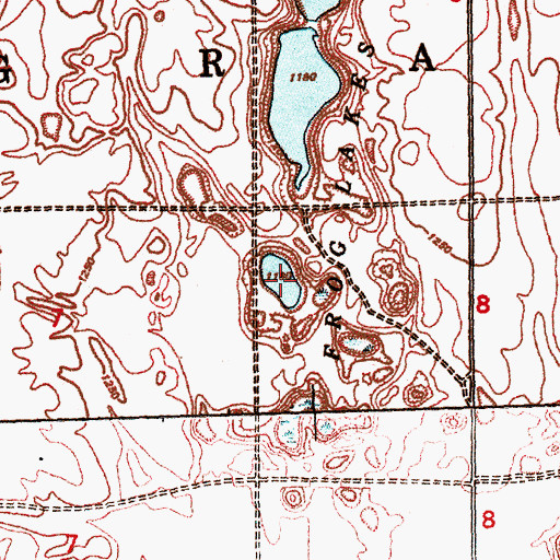 Topographic Map of Frog Lakes, MI