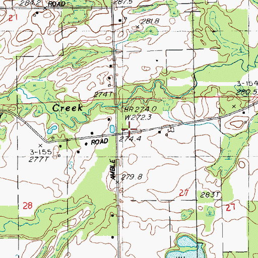 Topographic Map of Gaffield School, MI