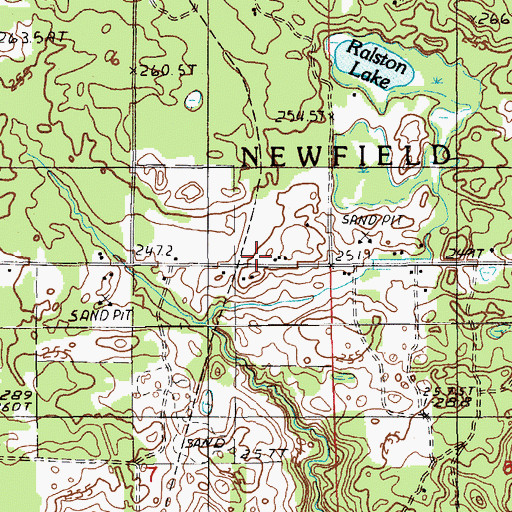Topographic Map of Gale School, MI