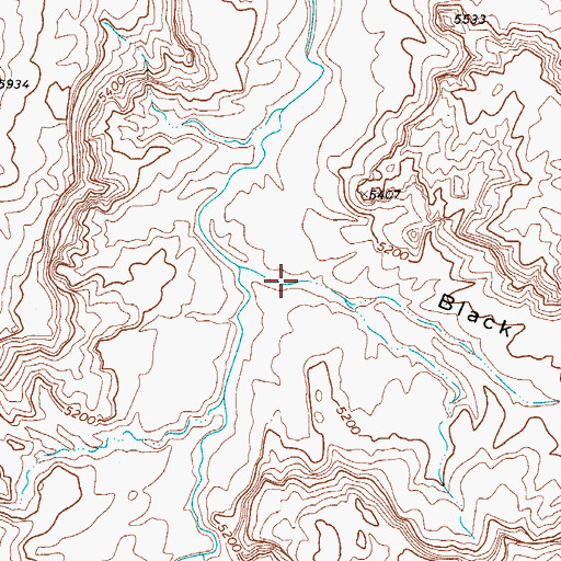 Topographic Map of Black Sage Canyon, AZ