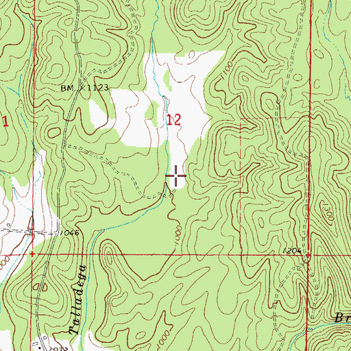 Topographic Map of Dean (historical), AL