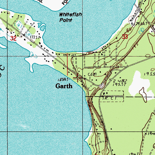 Topographic Map of Garth, MI