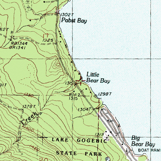 Topographic Map of Gillis Creek, MI