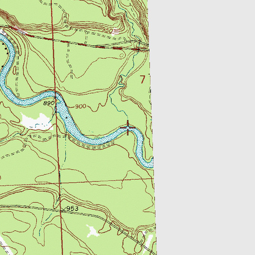 Topographic Map of Glennie Creek, MI