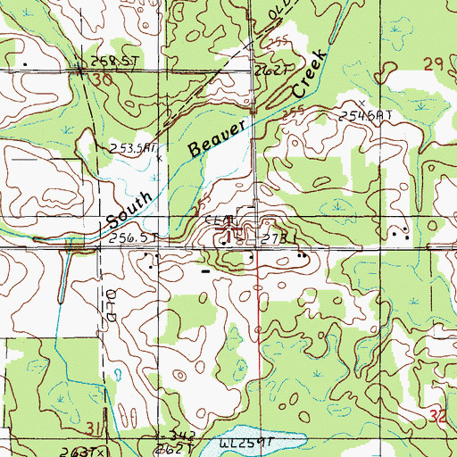 Topographic Map of Goodrich Cemetery, MI