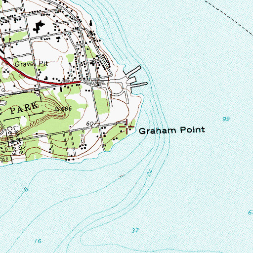 Topographic Map of Graham Point, MI