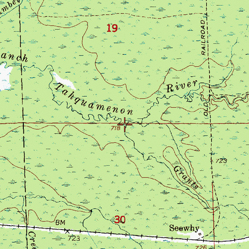 Topographic Map of Grants Creek, MI