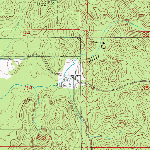 Topographic Map of Gage, AL