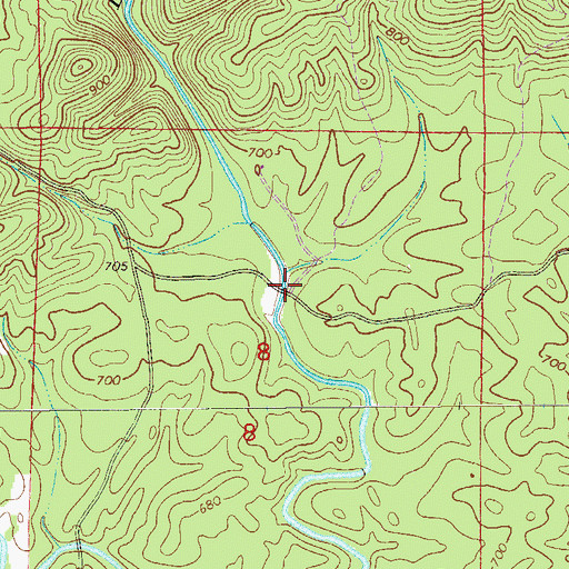 Topographic Map of Gilberts Mill (historical), AL