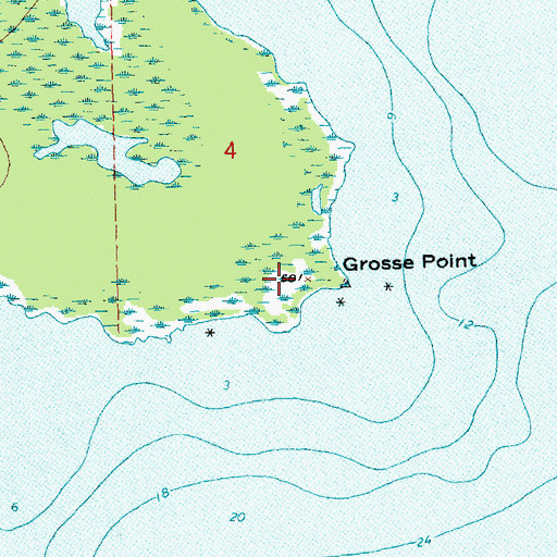 Topographic Map of Grosse Point, MI