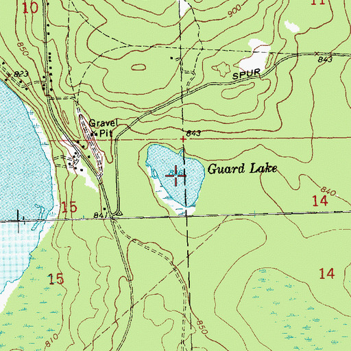 Topographic Map of Guard Lake, MI